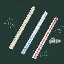 比例尺三棱大小比例尺学生设计尺多功能三菱直尺三角尺批发