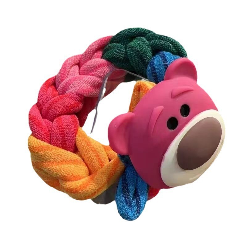 Cartoon cute puppy dopamine high elastic rubber band female hair tie headdress durable headband 2023 high-end new product