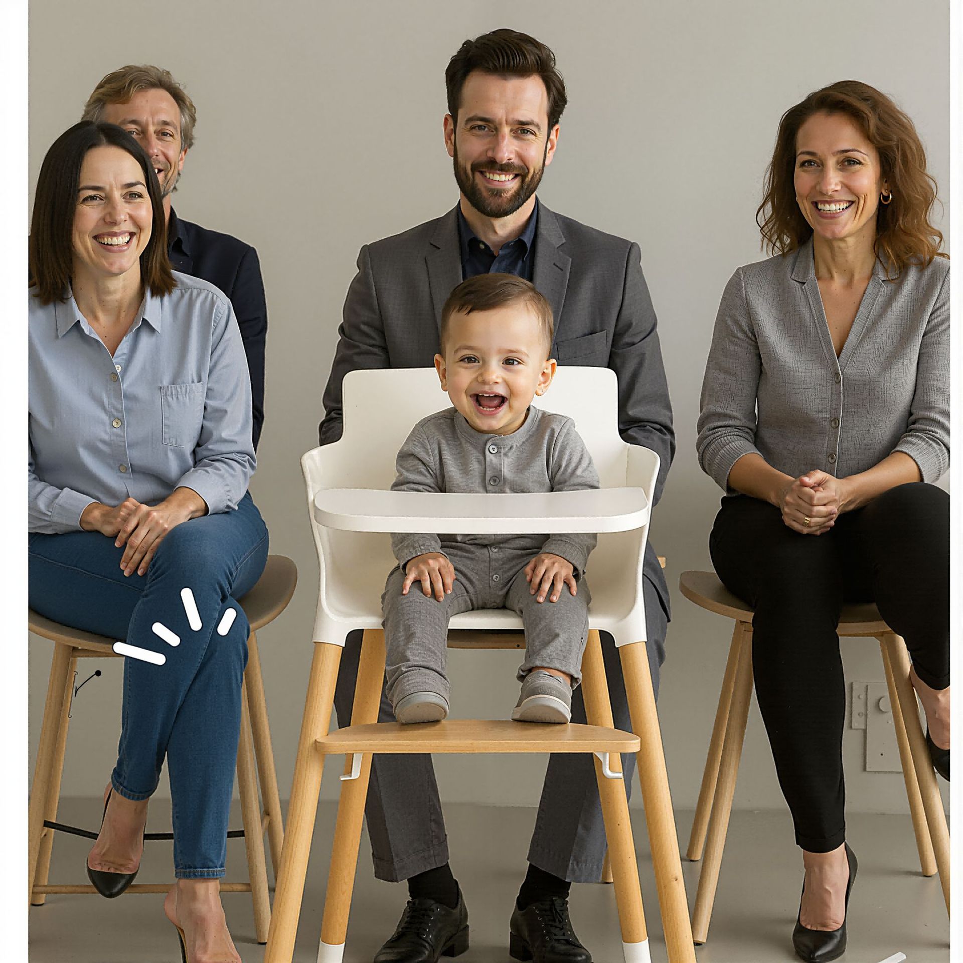 Baby Dining Chair, Children's Growth Chair, Multifunctional Adjustable Baby Eating Seat, Foldable Anti-Fall European-Style High Chair