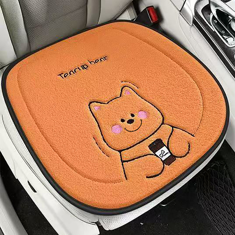Seat cushion, seat cover, Universal Four Seasons Universal - plush-bear-orange-front-pad-one-piece