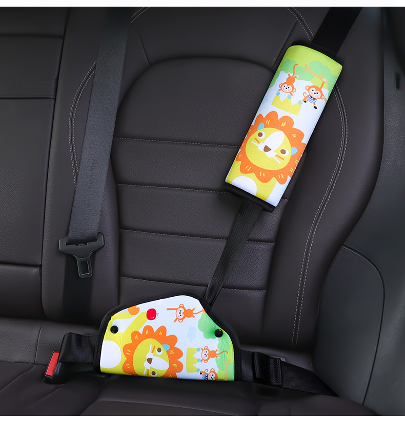 Children's Car Seat Belt Adjusting Fixer Cute Cartoon Baby Car Rear Sleeping Anti-Neck Shoulder Cover