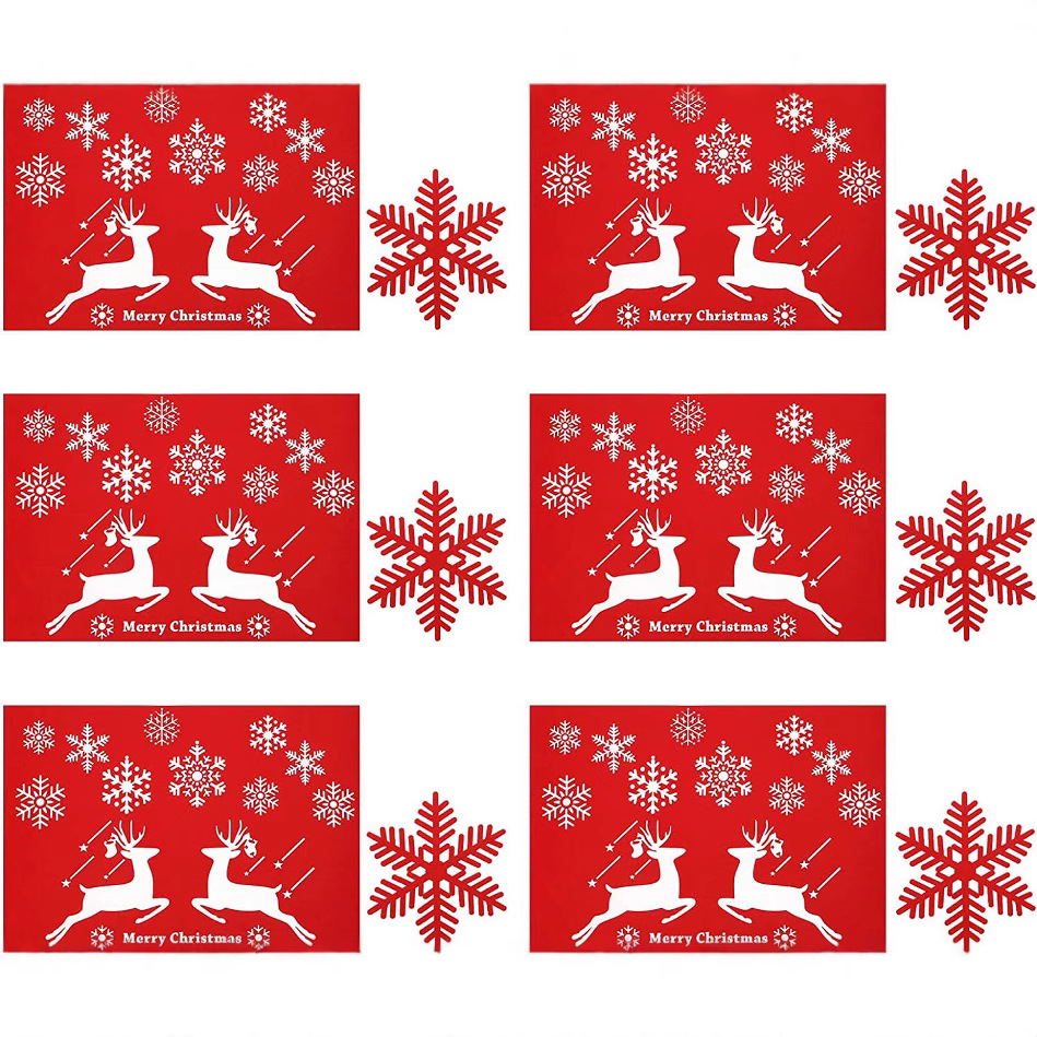 El suministro transfronterizo de fieltro Navidad placemat posavasos hotel restaurante familia disponible placemat Halloween fieltro placemat