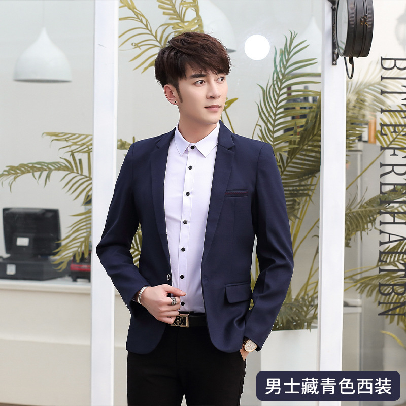 Traje de otoño e invierno de los nuevos hombres traje casual coreano slim fit traje pequeño traje de negocios de los hombres chaqueta de los hombres