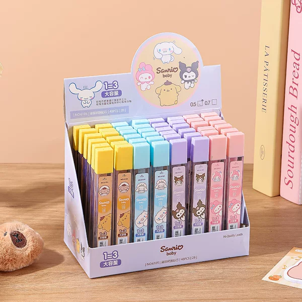Boxed 0.5 Cartoon Automatic Lead Sanrio Replaces Active Lead 2B Cute High Color Large Capacity Refill