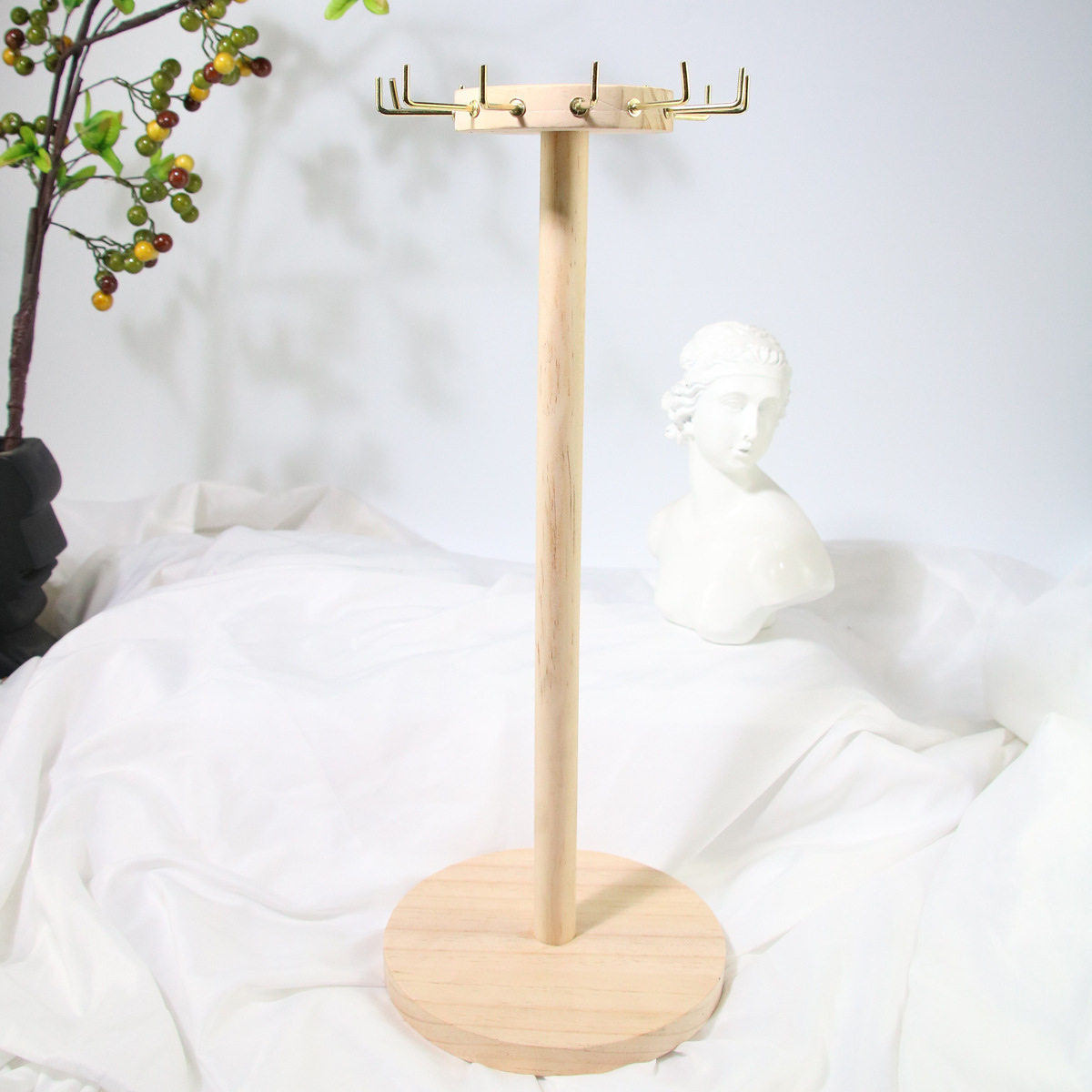 1080g Weight Jewelry Display Classification 1 Piece Quantity Wood Material Solid Color Pattern Simple Style Style 1 Piece Wood Simple Style Solid Color Jewelry Display 7