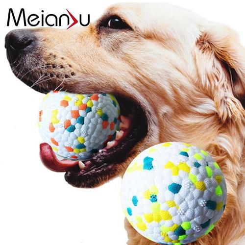 Meianju popping ball, high elasticity and lightweight popcorn ball, bite-resistant and molar pet toy, solid toy ball for dogs