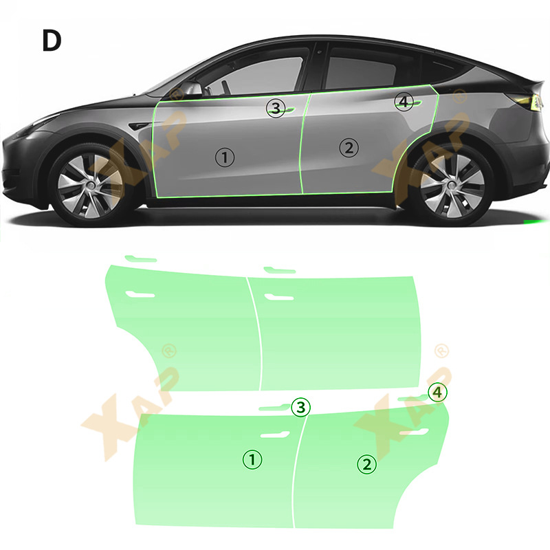 Cross-border Tesla modelY TPU Anti-scratch Brightening Invisible Paint Protective Film
