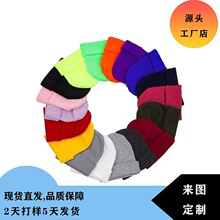 跨境秋冬纯色柔软针织帽子女韩版运动大头围毛线帽美式护耳保暖冷