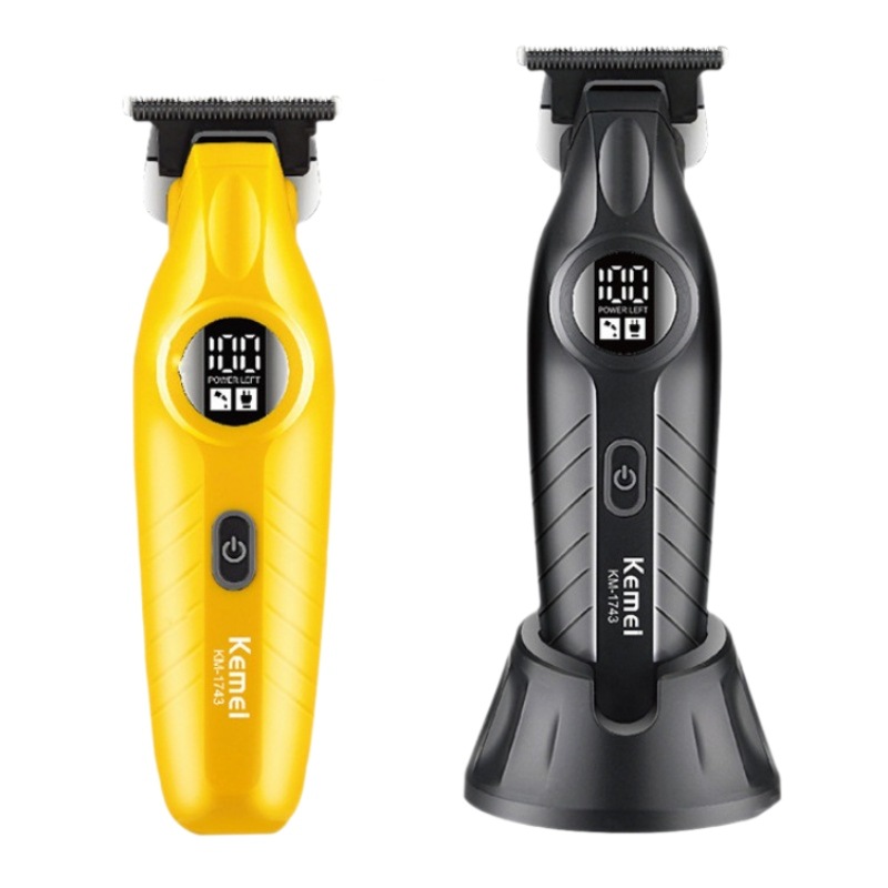 Kemei salón de peluquería profesional tijeras eléctricas multifuncionales con base cortador de pelo eléctrico de alta potencia afeitar empujador 1743