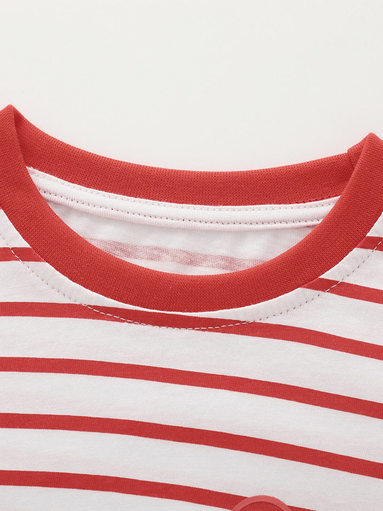 Transfronterizo malwee niñas trajes de rayas otoño y invierno nuevo estilo europeo y americano para niños pequeños y medianos cuello redondo otoño manga larga lindo conjunto de dos piezas