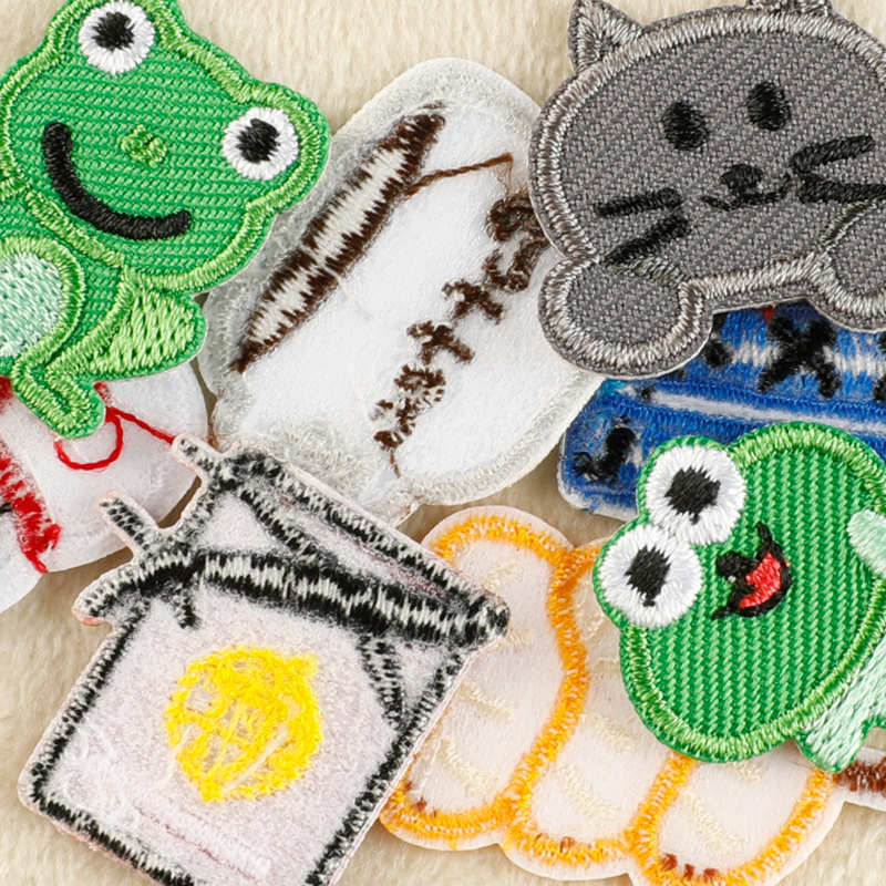 パッチ韓国刺繍パッチクリエイティブ漫画動物食品バッグ DIY アクセサリー한국Wappen パッチ布パッチ|undefined