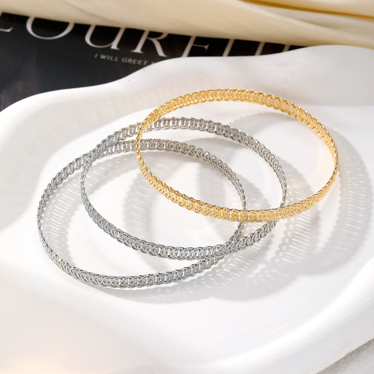 Minimalist Layered Bracelet Set For Women Stackable Jewellery_voghion.com