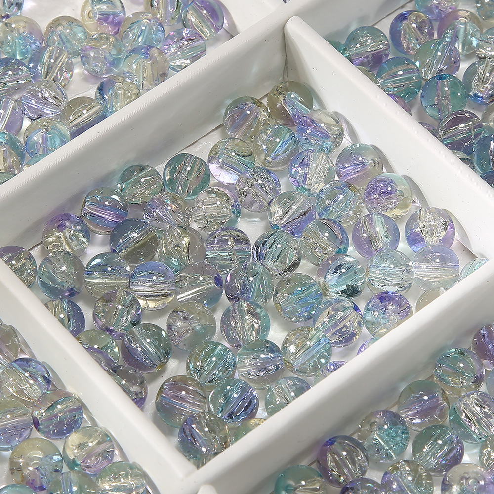10 ミリメートル [ビッグフィッシュベゴニア] アイスクラック爆発ビーズガラスビーズ手作り diy ブレスレットビーズジュエリーアクセサリー素材