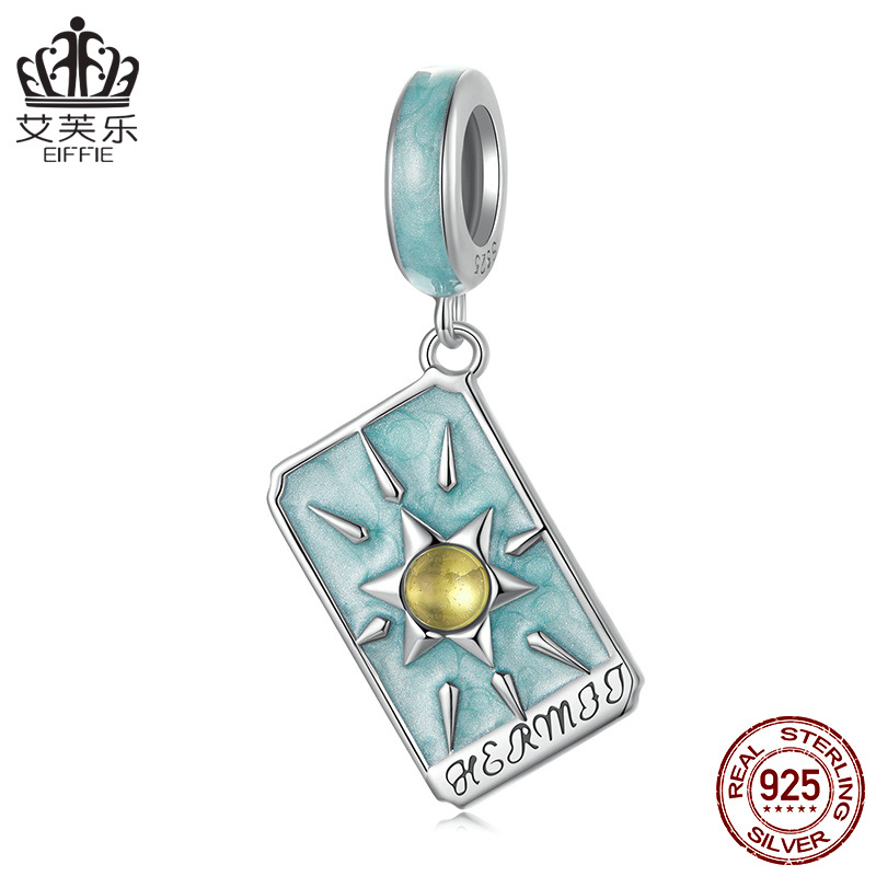 Aifle 人気の神秘的なタロットペンダント diy ブレスレットビーズ s925 スターリングシルバールースビーズジュエリーアクセサリー卸売