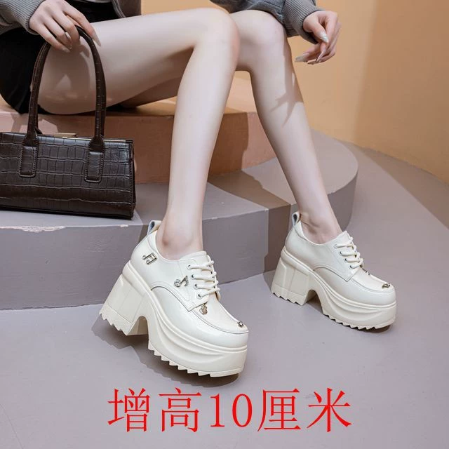 Маленькие кожаные туфли Мэри Джейн на высоком каблуке и светло-рот Маленькие туфли принцессы увеличены на 10 см