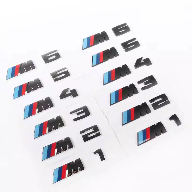 Подходит для новых старых модифицированных автомобильных наклеек BMW M1M2M4M5M6M7 M, боковой логотип, маркировка смещения заднего багажника