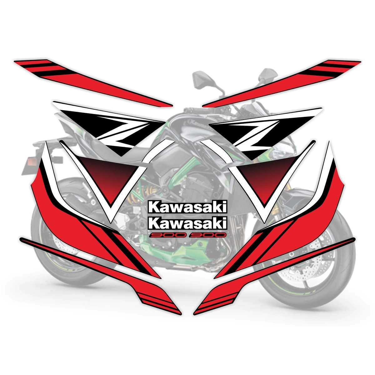Kawasaki, водонепроницаемая наклейка, светоотражающие наклейки, 2022 год, защита автомобиля