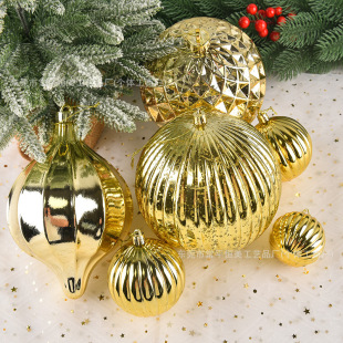 Large-Sized Electroplated Irregular Christmas Ball Ornaments for Foreign Trade Christmas Decorations, Hanging Decorations for Christmas Trees, Supermarkets, and Shopping Mall Ceilings