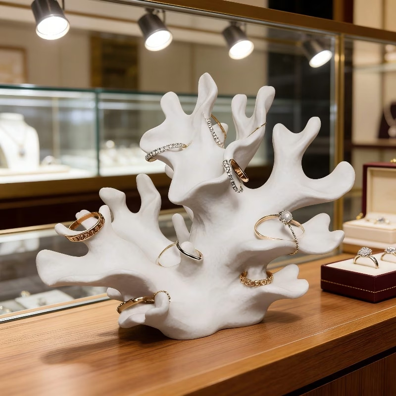Cross-Border Popular 3D Printed Coral Jewelry Display Stand for Necklaces, Rings, and Earrings Cross-Border Popular 3D Printed Coral Jewelry Display Stand for Necklaces, Rings, and Earrings