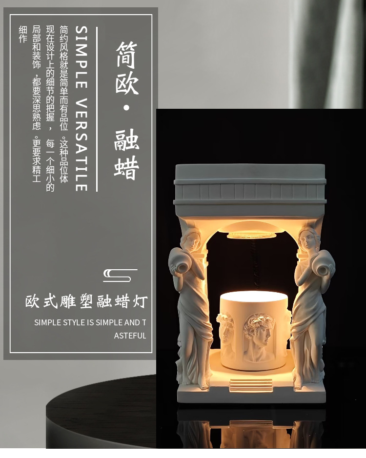 原创水泥石膏融蜡灯定时客厅卧室小夜灯床头台灯氛围灯香薰灯摆件-阿里巴巴