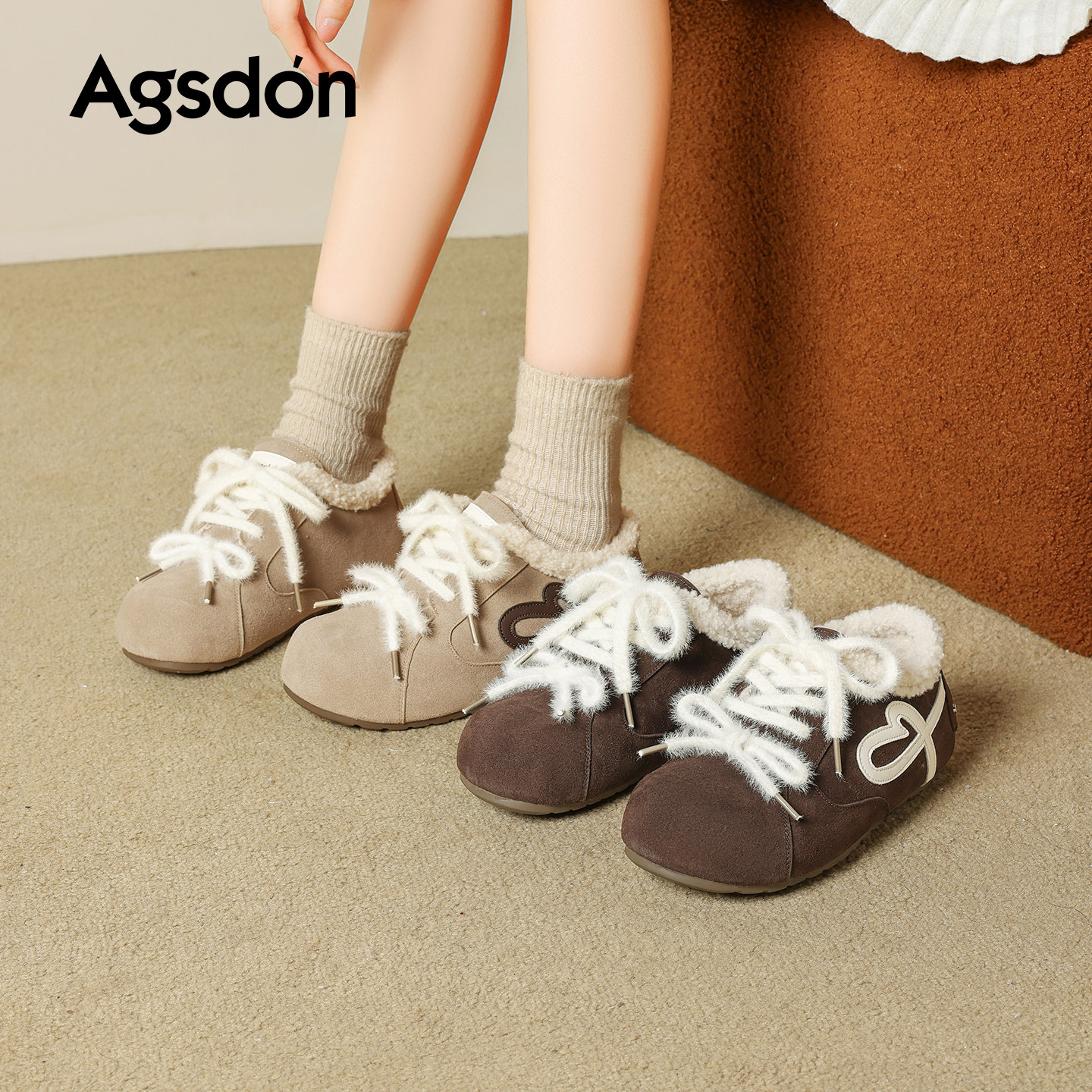 Zapatos de entrenamiento de terciopelo de Deng Liang 2025 nuevo otoño invierno con suela gruesa gigante hermosa zapatos deportivos de algodón casuales zapatos de skate