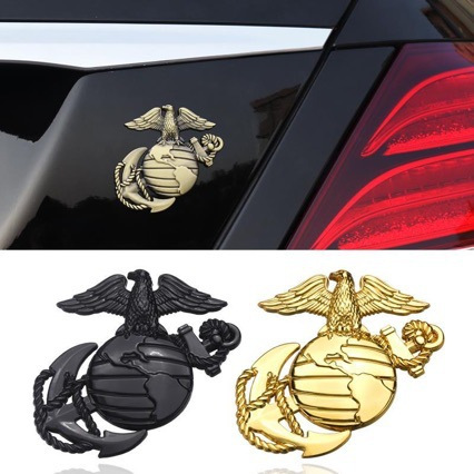 Car Modification Decorative Stickers Marine Corps Car Stickers Eagle Decals Personalized 3D Metal Stickers Tail Stickers Side Stickers