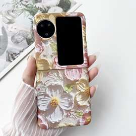 油画花朵oppo Find N3 Flip手机壳折叠屏硬水贴N2flip保护套适用