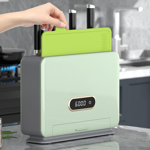 Disinfection Knife Stand Multi-functional Shelf Disinfection Knife Cutting Board Integrated Unit UV Sterilization with Drying Chopstick Holder