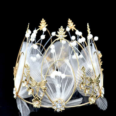 新款皇冠网纱蛋糕装饰摆件生日烘焙布置装扮用品蛋糕装饰|ms