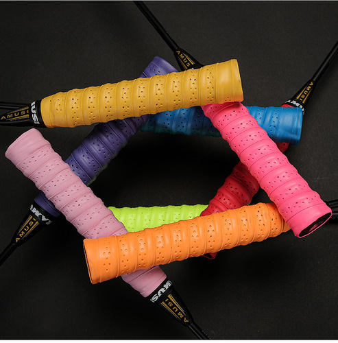 Keel hand glue, thickened non-slip badminton racket sweat band, coated perforated tennis racket handle, leather fishing rod tape