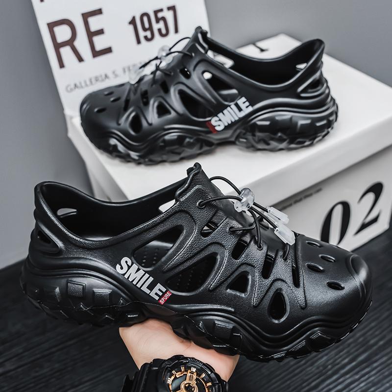 2025 verano estilo caliente fondo suave zapatos con agujeros transpirables sandalias de conducción