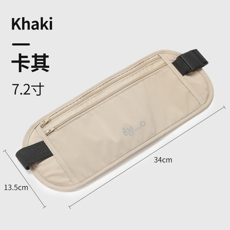 Anti-theft bag close-fitting waist bag for overseas travel running sports European men's invisible thin female passport bag anti-theft wallet Anti-theft bag close-fitting waist bag for overseas travel running sports European men's invisible thin female passport bag anti-theft wallet