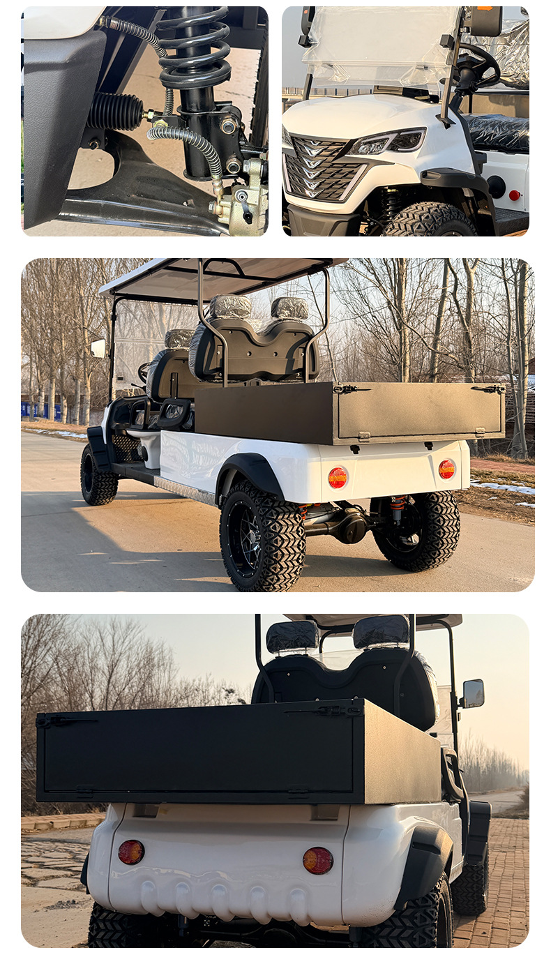 New Model Golf Cart with Bucket for Sightseeing, Real Estate Tours, Airport Reception, and Electric Golf Cart Use