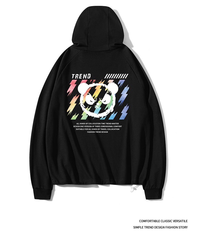 Men's Hooded Sweatshirt Jacket Loose Versatile Pullover Top_voghion.com
