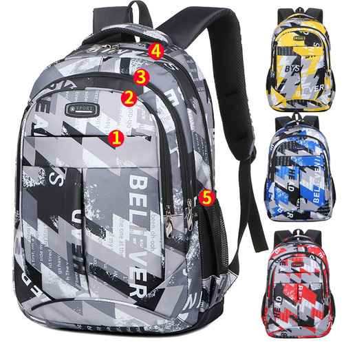 跨境新款时尚休闲印花学生书包潮流迷彩双肩包大容量旅行电脑背包