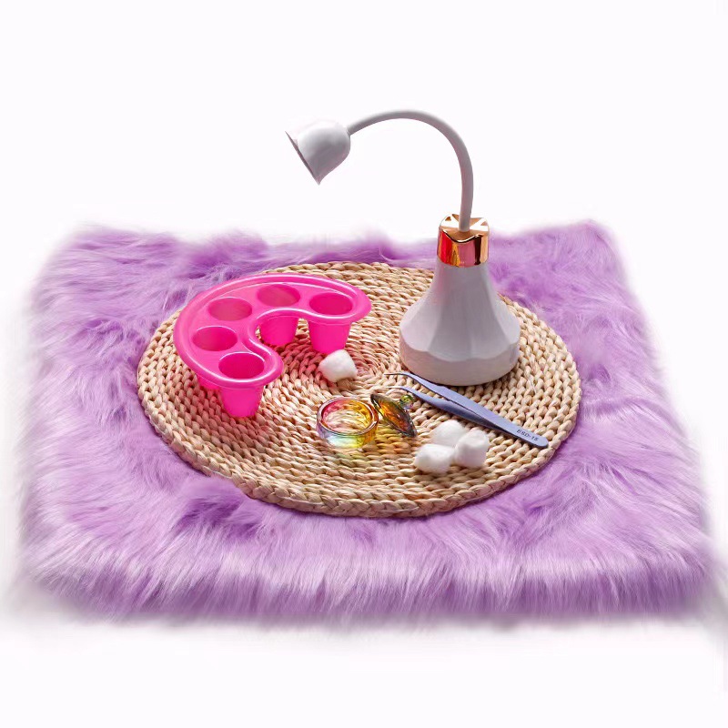 Red de celebridades de Internet, accesorios de fotografía de estilo ins, herramientas de pose, hilo de red de uñas, cojín de lana, tela de exhibición en vivo de felpa