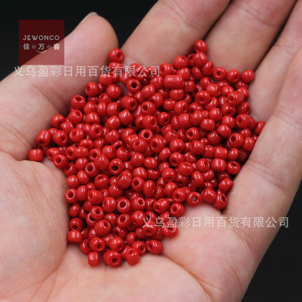 4mm dark red imitation porcelain color bead