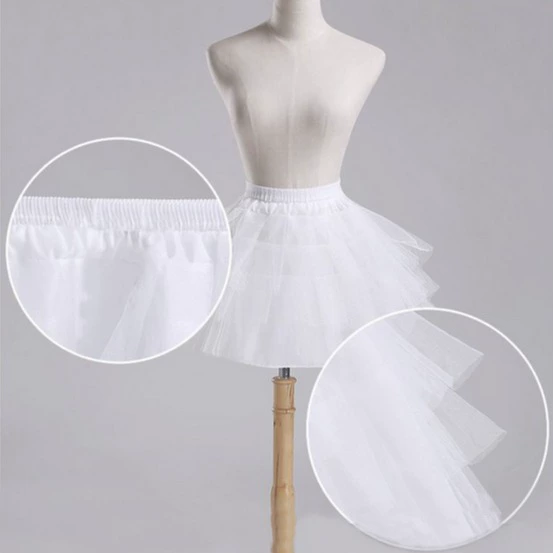 Оптовая Внешняя торговля невесты свадебное платье юбка без костей трехслойная Жесткая сетка красное черное и белое детское платье Нижняя юбка лолита