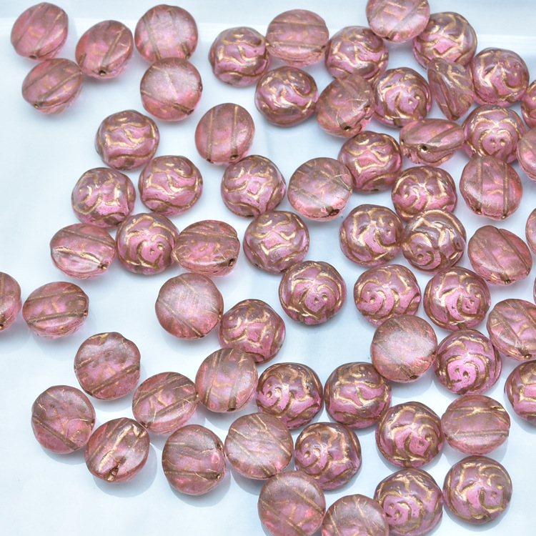 Nuevo checa perlas de vidrio preciosa Bossa Rosa 29 colores 8mm,12mm perlas sueltas 100g paquete