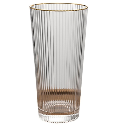 Nordic light luxury vertical stripe glass water cup retro Instagram style glass cup famous coffee cup home use juice cup