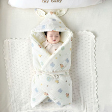 新四层长耳包被纯棉产房新生儿抱被春秋薄款宝宝外出包单厂家批发