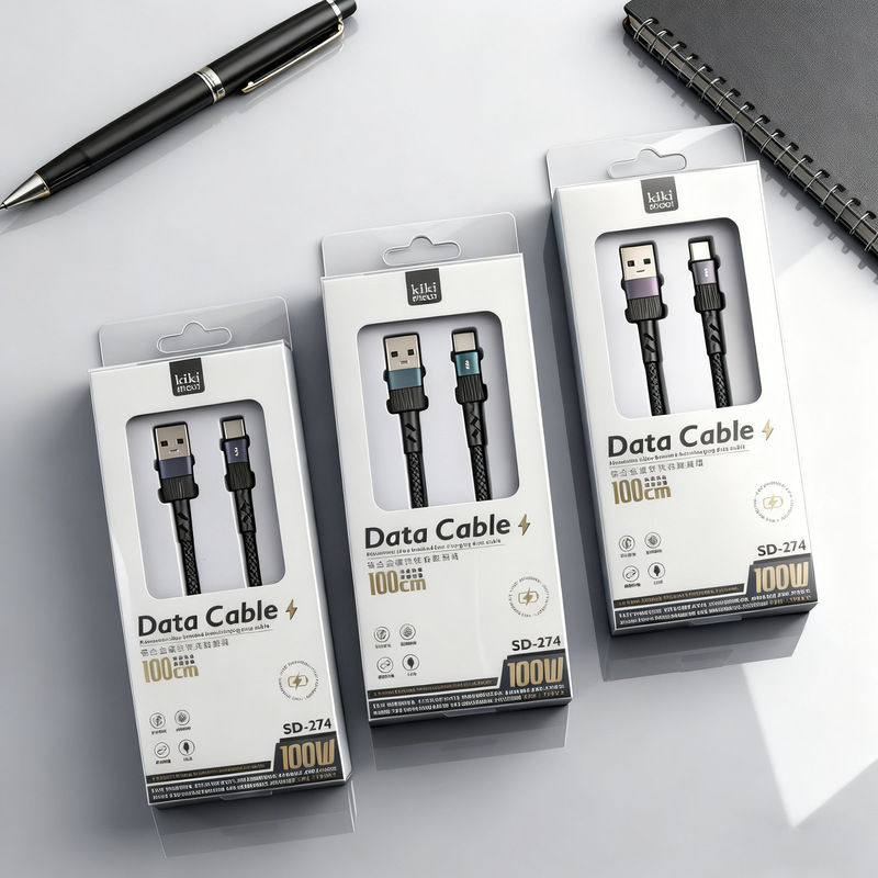 SD-274 fast charging data line usb to typec 100W super fast charging line is suitable for Huawei typec fast charging