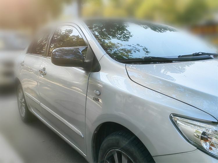 Suitable for Toyota Old Corolla 2006-2013 Models, Carbon Fiber Rearview Mirror Horn Covers, Specifically for Toyota