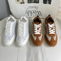 広東省産のダマジャノーブランドの穴あき靴、通気性のあるメッシュシューズ、カジュアルスポーツシューズ、女性用の道徳訓練靴、女性用のレトロなフォレスト・ガンプシューズ