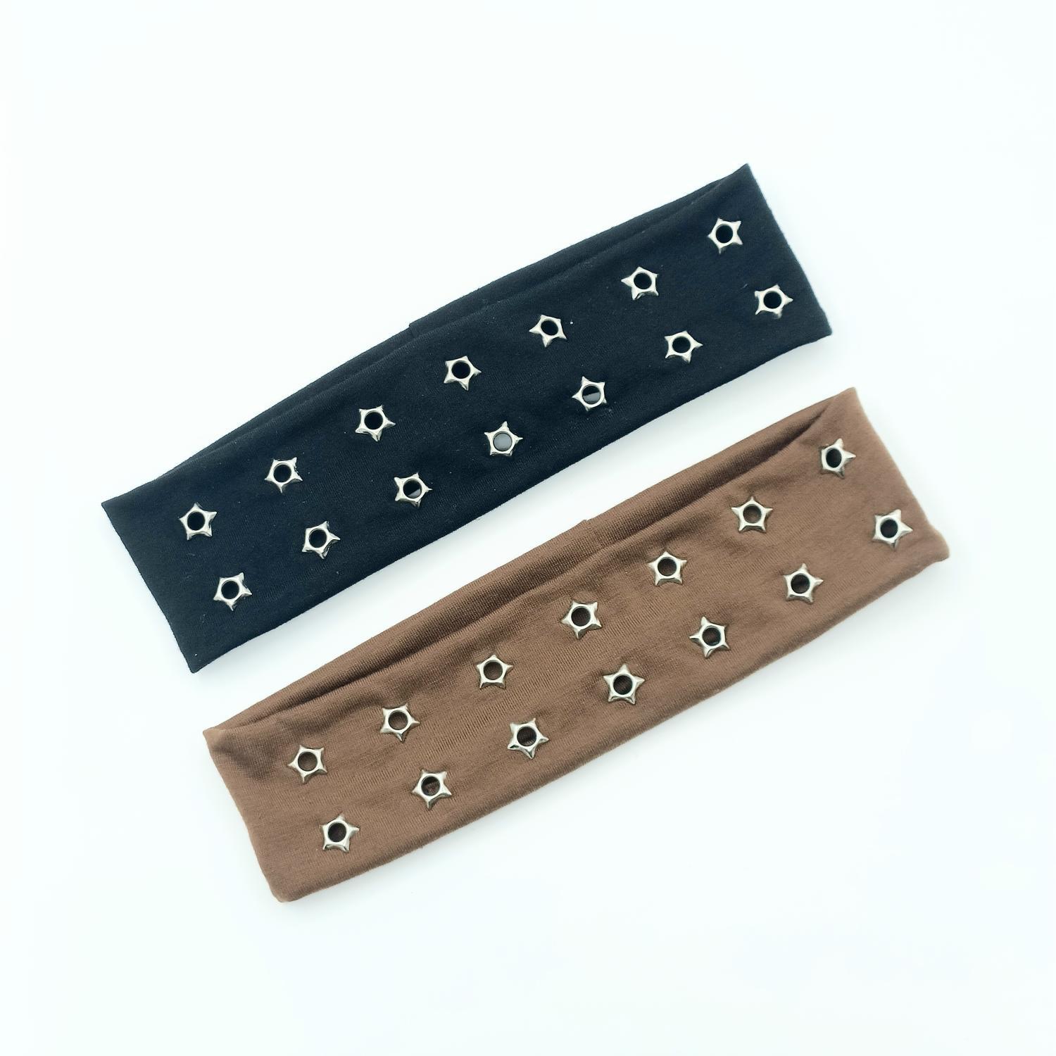 HW250301-22.5x6cm弹力布+14五角星气眼朋克