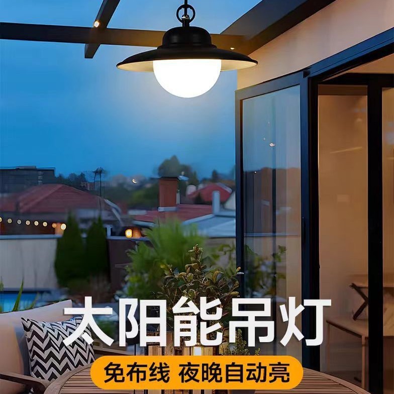新しいソーラーシャンデリア LED 屋外屋内照明ガーデンヴィラバルコニー軒ライト屋外防水|undefined