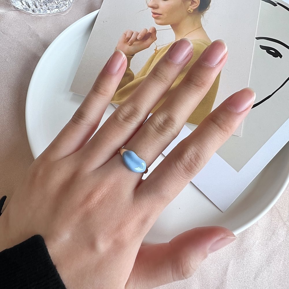 Cartoon Style Lips Sterling Silver Plating Rings 1 Piece