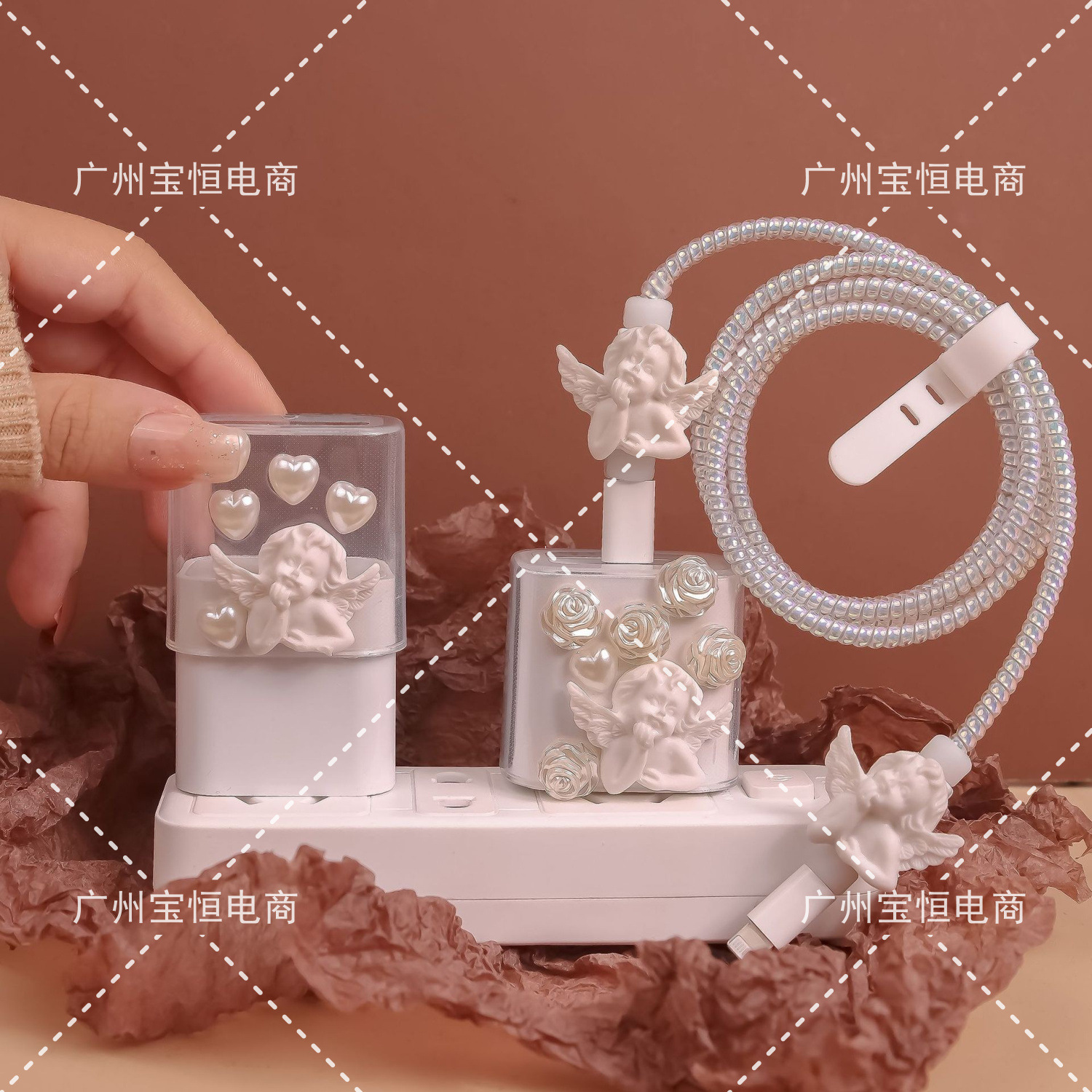 Diosa amor para usar ◆ Apple 13 cable de datos cubierta protectora ~ 20W teléfono móvil iphone11 cargador cabeza 12 Shell