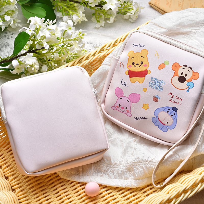 Cartoon Storage Bag for Sanitary Napkins, Portable Small Bag for Lipstick, Cute Student Large-Capacity Makeup Bag, Portable for Girls Cartoon Storage Bag for Sanitary Napkins, Portable Small Bag for Lipstick, Cute Student Large-Capacity Makeup Bag, Portable for Girls