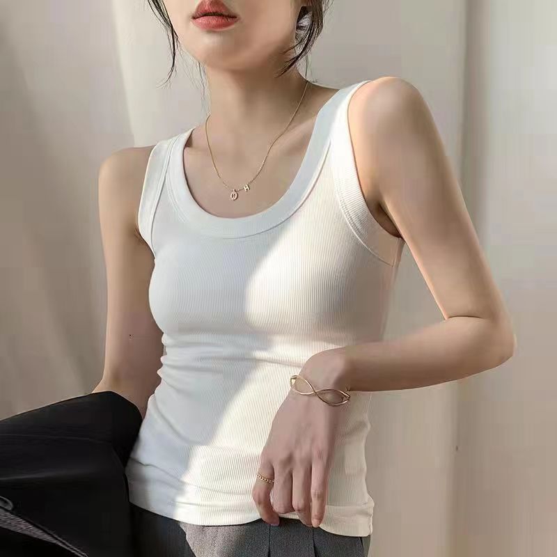 Camisole Women's Spring and Summer Modal Threaded Outer Suit with Breast-Covering Sleeveless Bottoming Shirt Specially Designed for Cross-Border Use